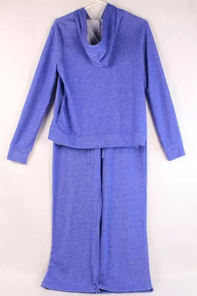 NYC Alliance Women's Activewear Hooded Jacket & Sweatpants Set M Periwinkle