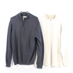 Lot of 2 Sweaters Men's Size L Red Head Eastside Westside Pullover Black Beige