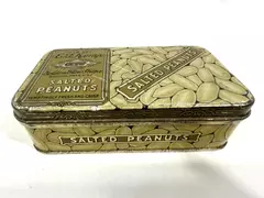 Vintage 1928 E.F. Kemp Gold Salted Peanuts Tin Collectible Advertising Tin
