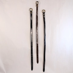 Lot of 3 Vintage Women's Faux Leather Belts Size Small Reptile Pattern