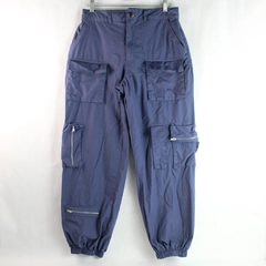 Rachel Paige Blue Cotton Cargo Joggers Pants Women's Size Medium