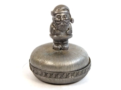 Vintage Yorkshire Designs 1980 Solid Pewter Santa Trinket Dish Pre-Owned