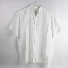 Bohio White Button-Down Linen Shirt Men's Size Large