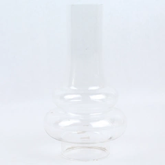 Hurricane Lamp Replacement Clear Glass Bottle Shape 8.25" Tall Home Decor
