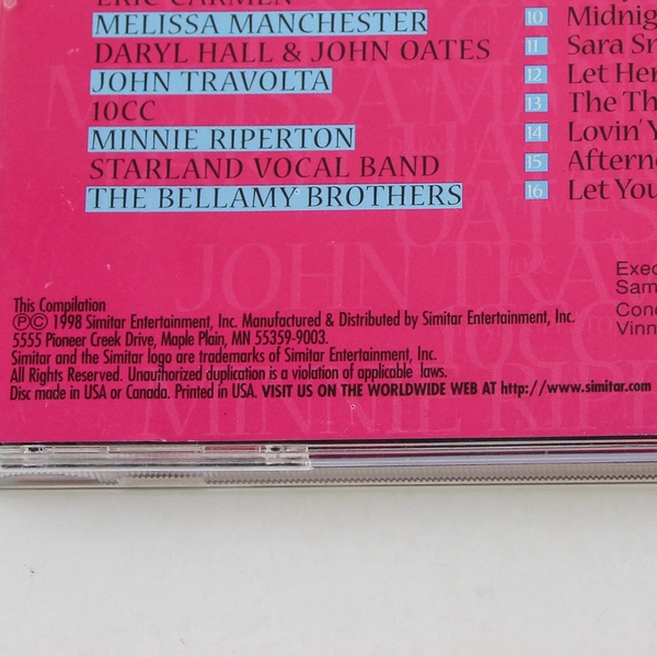 The Number One's Loving Feelings CD by Simitar Entertainment 1998