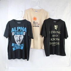 Lot of 3 Men's XL T-Shirts Game of Thrones Jerzee's Pro Wrestling Tees