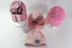 Lot of 4 Pink Hats Trucker Beanie Adjustable Snapback Pre-Owned