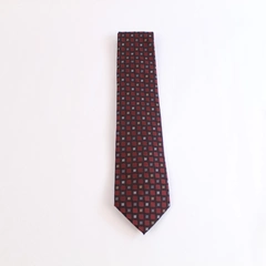 Van Heusen Red Geometric Silk Tie with Stain Shield Men's Accessories
