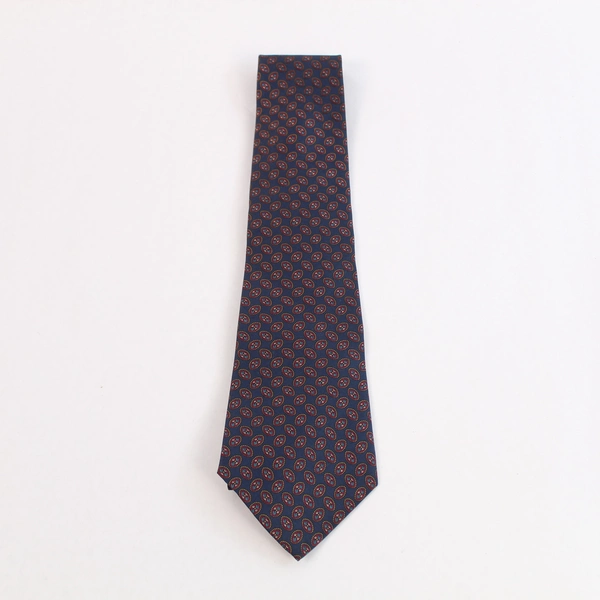 Vintage American Traditions Silk Tie Foulard Geometric Made in USA 3.75" Wide