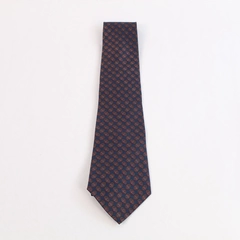 Vintage American Traditions Silk Tie Foulard Geometric Made in USA 3.75" Wide