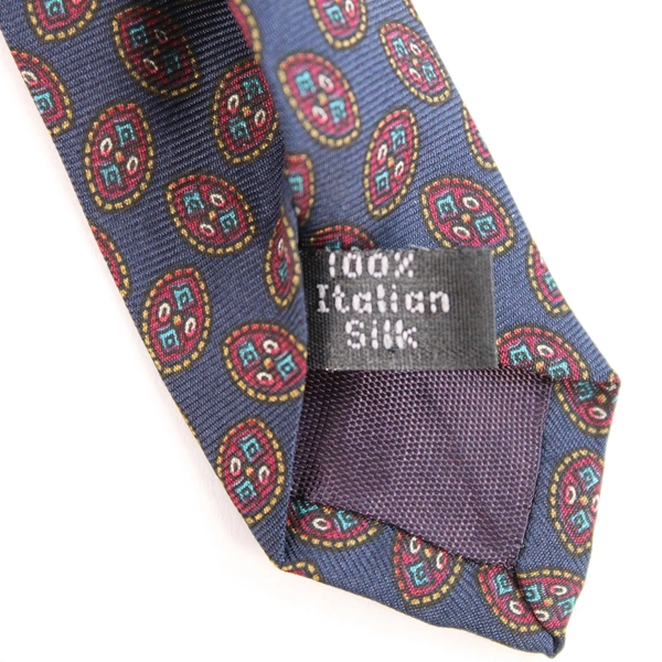 Vintage American Traditions Silk Tie Foulard Geometric Made in USA 3.75" Wide