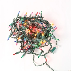 18ft Green Multicolor Christmas String Lights Tested & Working As-Is