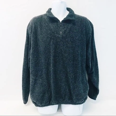 Summa Sport Men's Black 1/2 Zip Fleece Sweater Pullover Size Large
