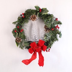 Color Changing Artificial Pine Light Up Christmas Wreath Door Wall Home Decor