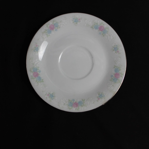 Lot of 4 China Garden Prestige Jian Shiang 6" Floral Saucer Plates