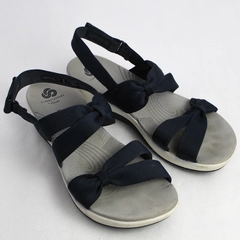 Clarks Cloudsteppers Soft Cushion Sandals Women's Size 9.5 Navy Blue Straps