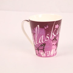 Alaska Wildlife Wildflowers Travel Mug Cup Arctic Circle Souvenir Purple