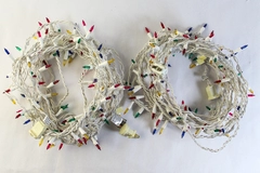Decorative White Strand String Christmas Lights 34 Ft Multi Color T5 Bulbs 