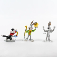 Lot of 3 Vintage Loony Tunes Figurine 1990/88 Applause Bugs Bunny & 1 Sylvester