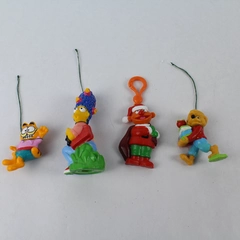 Lot of 4 Animated Children Character Figurines Ernie Garfield Marge Simpson 90s