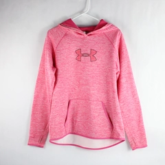 Under Armour Cold Gear Women's Hoodie Sweatshirt Pink White Size Large