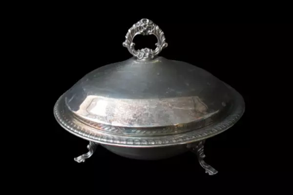 Vintage F.B. Rogers 1883 Silver Plated Footed Covered Serving Dish