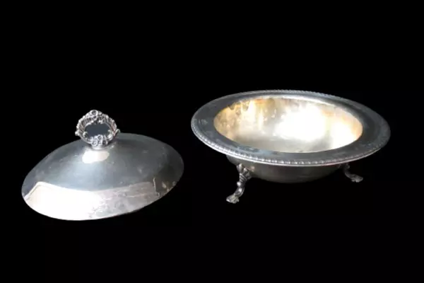 Vintage F.B. Rogers 1883 Silver Plated Footed Covered Serving Dish