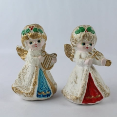 Mid Century Ardco Christmas Harp and Violin Angel Wings Made in Japan C-2293