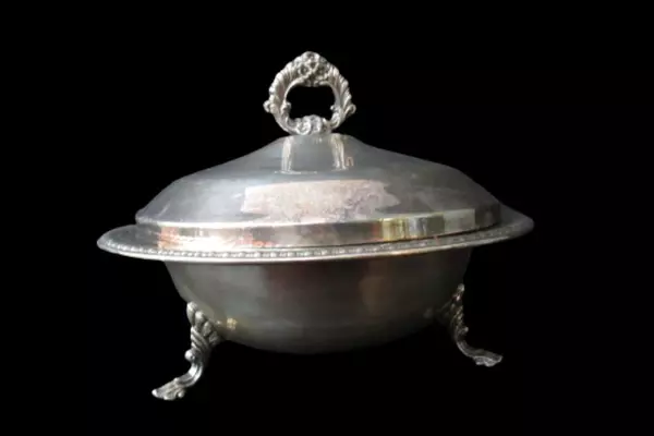 Vintage F.B. Rogers 1883 Silver Plated Footed Covered Serving Dish