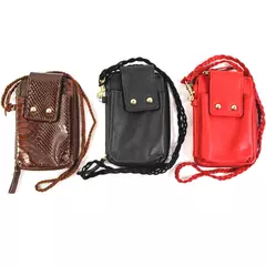 Lot of 3 Pre-Owned Wallets Cell Phone Credit Card Holder with Strap