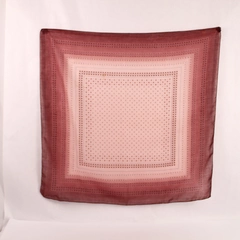 Vintage Auteuil Fabrics Scarf Wrap Shawl Pink Mauve Geometric Straight Hem