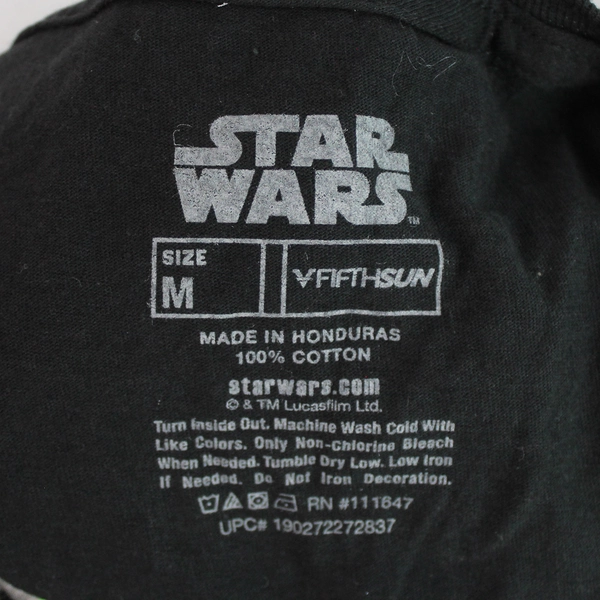 Fifth Sun Black Star Wars Crew Neck Cotton T-Shirt Men's Size Medium