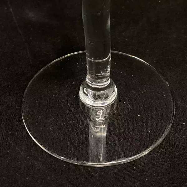 Set of 2 Etched Crystal Wine Glasses 7" Elegant Dot & Vine Design