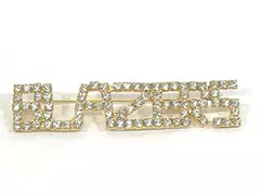Gold Tone Back Blazers Rhinestone Pin