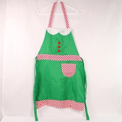 Beatrice Home Fashions Christmas Apron Mrs. Claus Green Tie Closure 31"