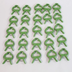 Lot of 25 Green Plant Clips Supports for Vegetable Garden Supplies