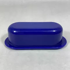 Tupperware Cobalt Blue Covered Stick Butter Dish 5079A and 5080A