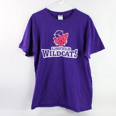 Gildan Purple Linfield Wildcats Cotton Graphic Print T-Shirt Adult Large