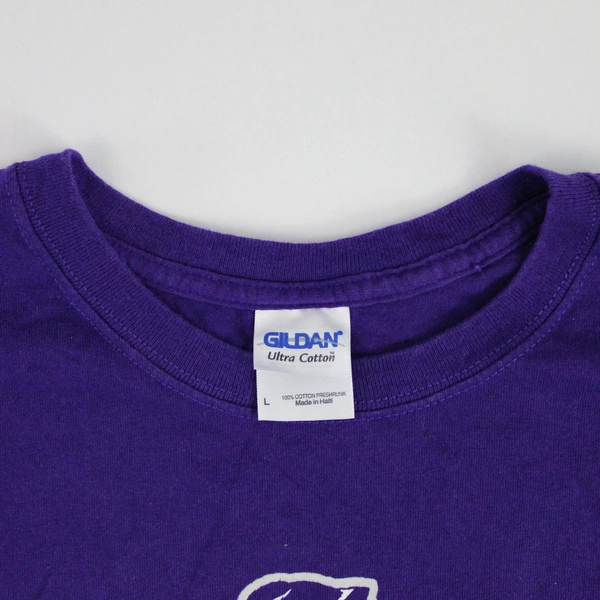 Gildan Purple Linfield Wildcats Cotton Graphic Print T-Shirt Adult Large