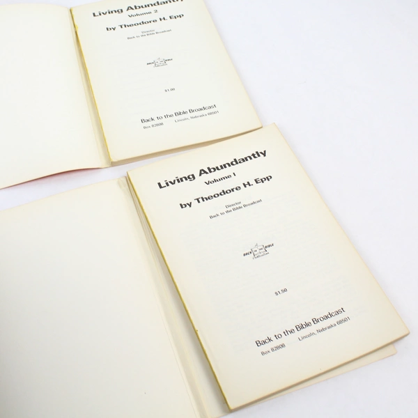 Living Abundantly Studies In Ephesians Vol 1 & 2 By Theodore H. Epp 1973 PB