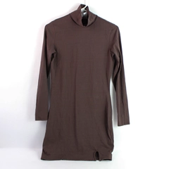 Divided by H&M Brown Mock Neck Cotton Dress Women's Size Medium