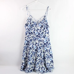 BCX Blue Floral Patterned Short Sundress Women's Size XL