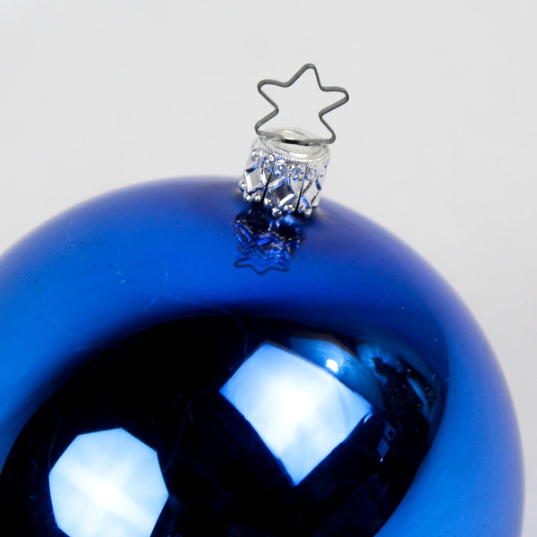 Vintage Igne-Glas Blue Old World Christmas Ball Ornament
