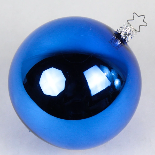 Vintage Igne-Glas Blue Old World Christmas Ball Ornament