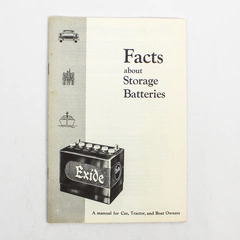 Vintage Exide Storage Batteries Manual Car & Boat Pre-Owned Condition