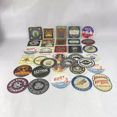 Lot of 34 Cardboard Bar Coasters Assorted Breweries