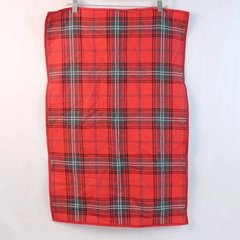 Williams Sonoma Red Black White Plaid Tea Towel 20x30 Kitchen Linen Decor