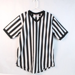 Teamwork Men's Referee Jersey Size L Black & White Short Sleeve Pre-owned