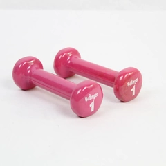 Bollinger Pair of Pink 1 Pound Dumbbells Hand Weights Fitness Walking Athletic