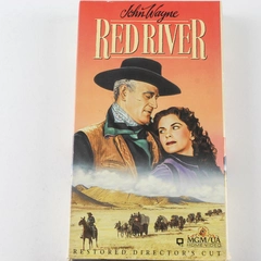 Red River VHS 1990 MGM UA Restored Director's Cut John Wayne Black and White